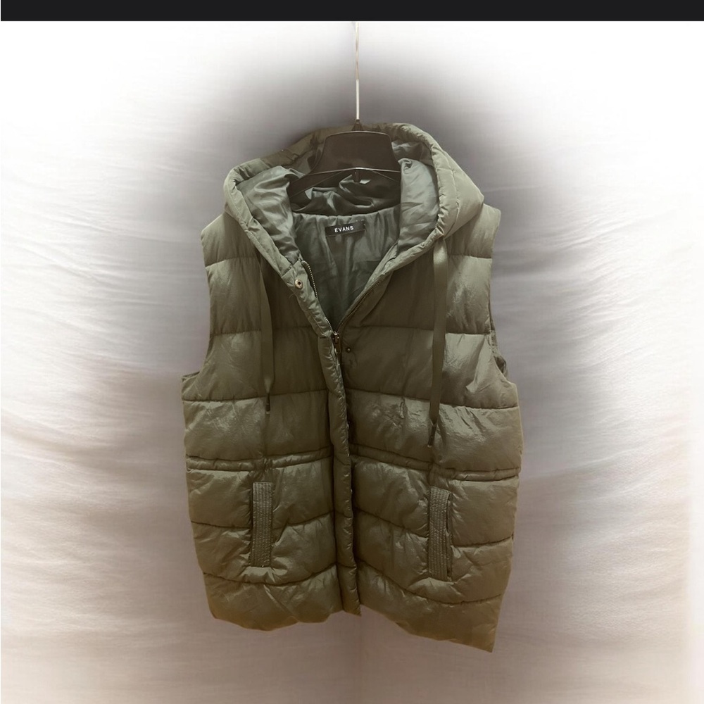Olive Green Puffer Vest